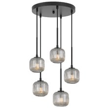 Elara Frosted Glass 5 Light Pendant